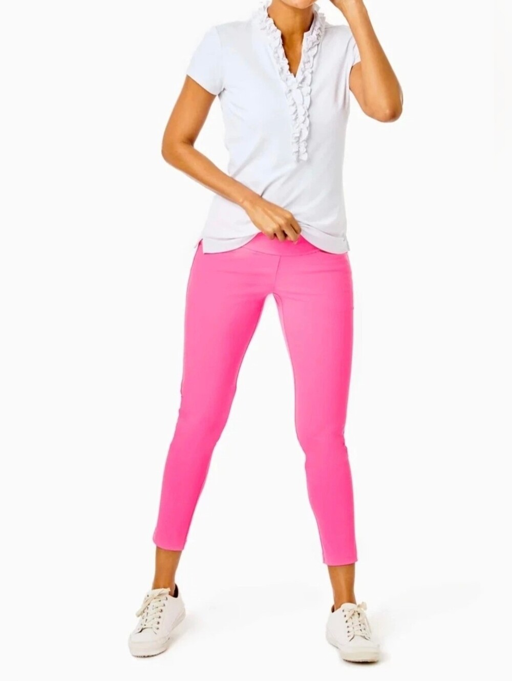 Lilly Pulitzer Corso Pant  UPF 50+ Luxletic In Aura Pink Sz 16 NWT